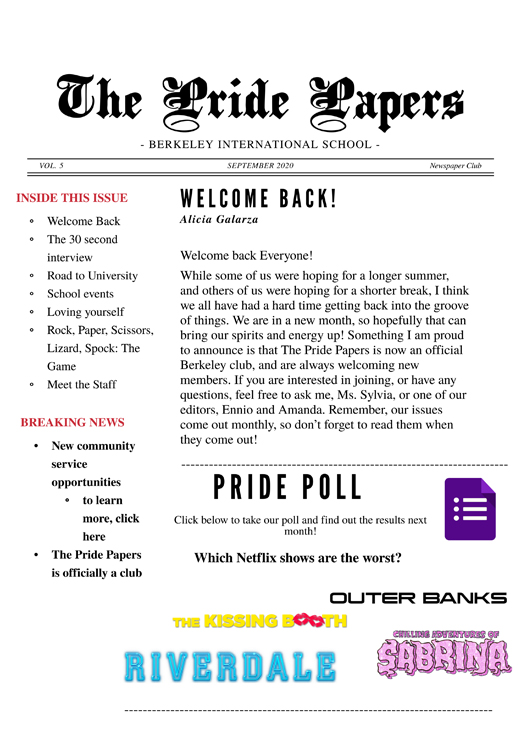 The Pride Papers (September 2020)